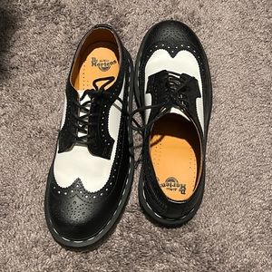 Dr martens black and white oxfords